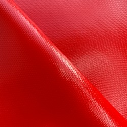 Ткань ПВХ 600 гр/м2 плотная, Красный (Ширина 150см), на отрез  в Чайковском