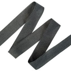 Окантовочная лента-бейка, цвет Чёрный 22мм (на отрез)  в Чайковском