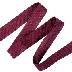 Окантовочная лента-бейка, цвет Бордовый 22мм (на отрез)  в Чайковском