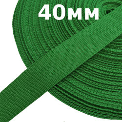 Лента-Стропа 40мм, цвет Зелёный (на отрез)  в Чайковском