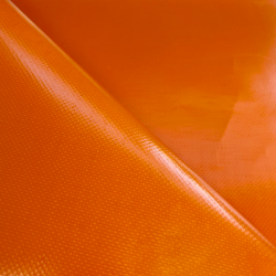 Ткань ПВХ 450 гр/м2, Оранжевый (Ширина 160см), на отрез  в Чайковском