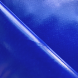 Ткань ПВХ 450 гр/м2, Синий (Ширина 160см), на отрез  в Чайковском